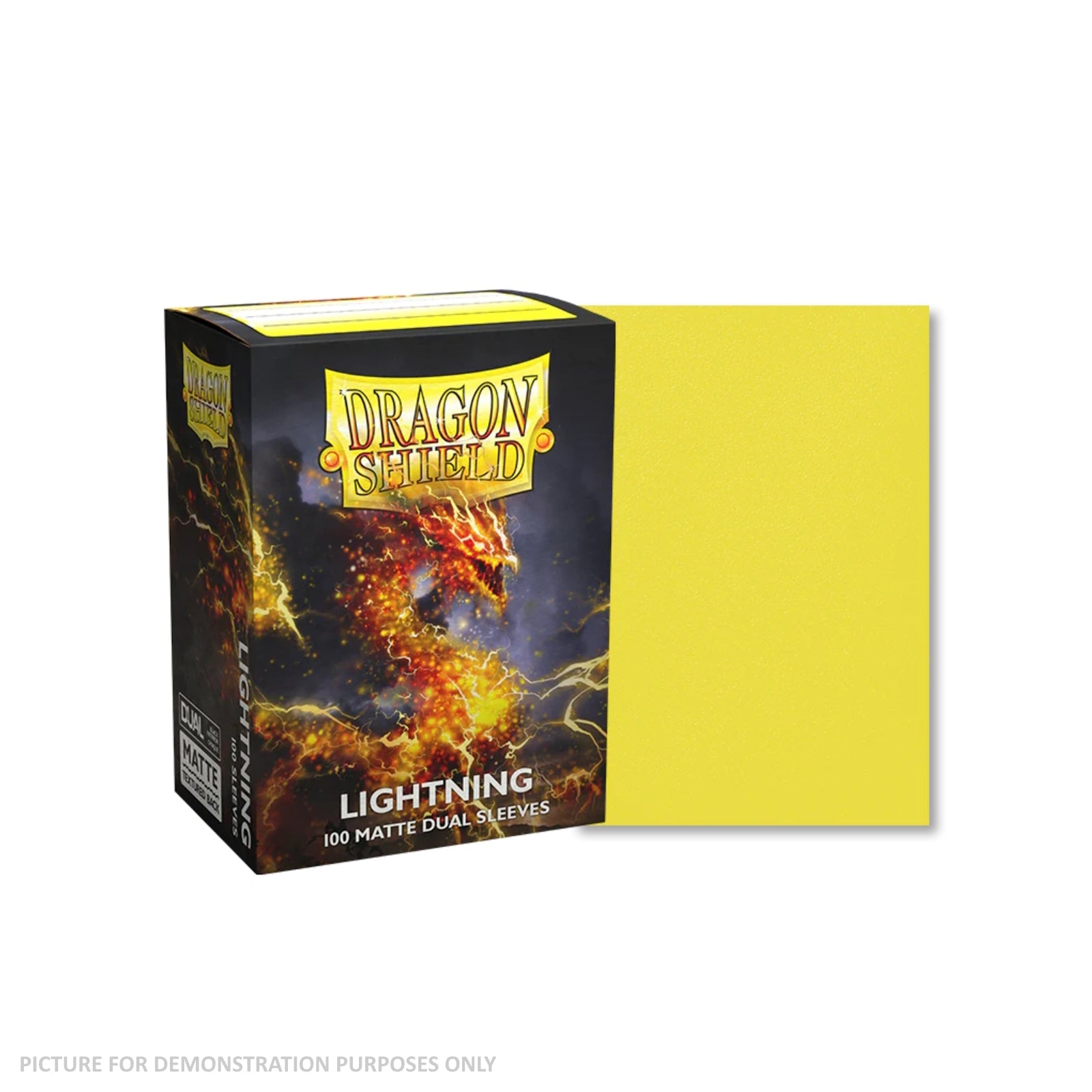 Dragon Shield 100 Standard Size Card DUEL Sleeves - Matte Lightning